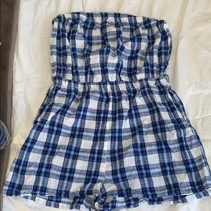 Forever 21 plaid romper